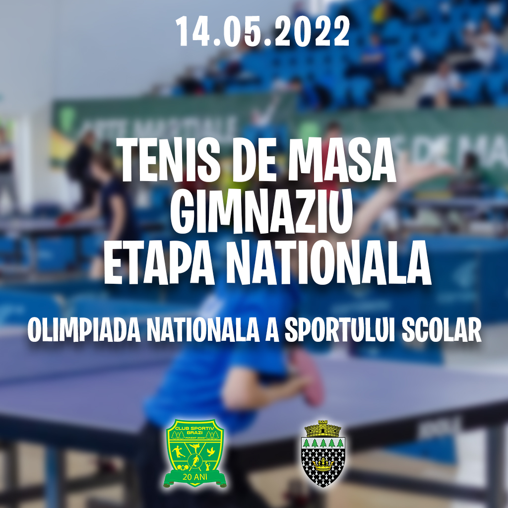 Olimpiada Nationala a Sportului Scolar - Tenis de masa, gimnaziu. Etapa Nationala